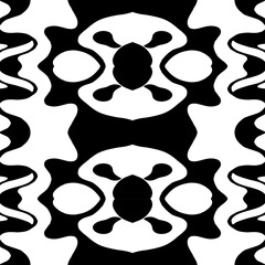 Fototapeta premium Abstract black and white pattern. For use in graphics. Minimalist illustration for printing on wall decorations