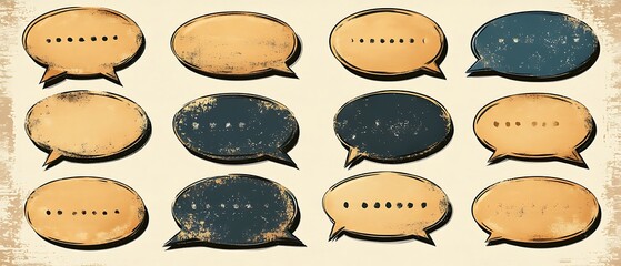 Vintage Speech Bubbles Collection