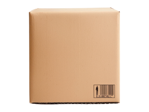 Action-packed cardboard box scene with cutout background studio setup creative photography