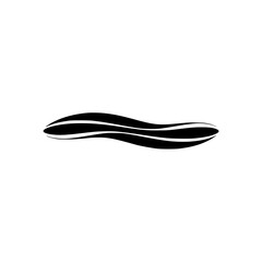 Abstract Minimalist Black & White Wave Logo Design