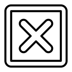 Obraz premium Close Vector Line Icon Design