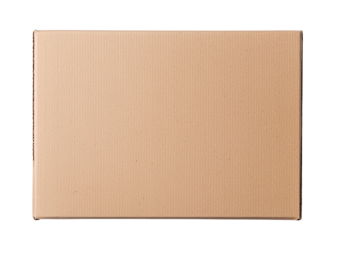 Unboxing experience with cardboard box cutout background for creative displays indoor product showcase