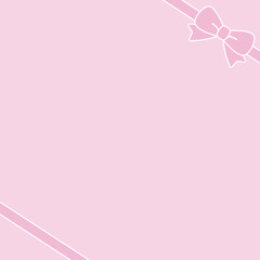 かわいいリボンフレーム　正方形