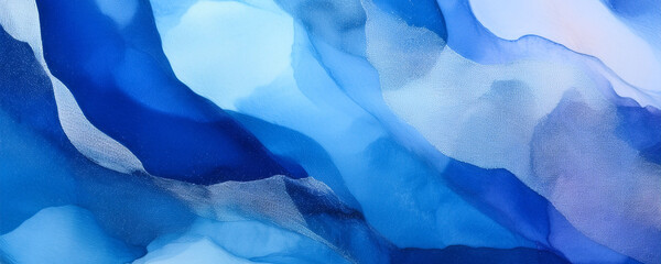 Modern design. Abstract blue colour curved wave shape material background. Transparent modern texture. Abstract futuristic background with glass shapes in blue colours. 