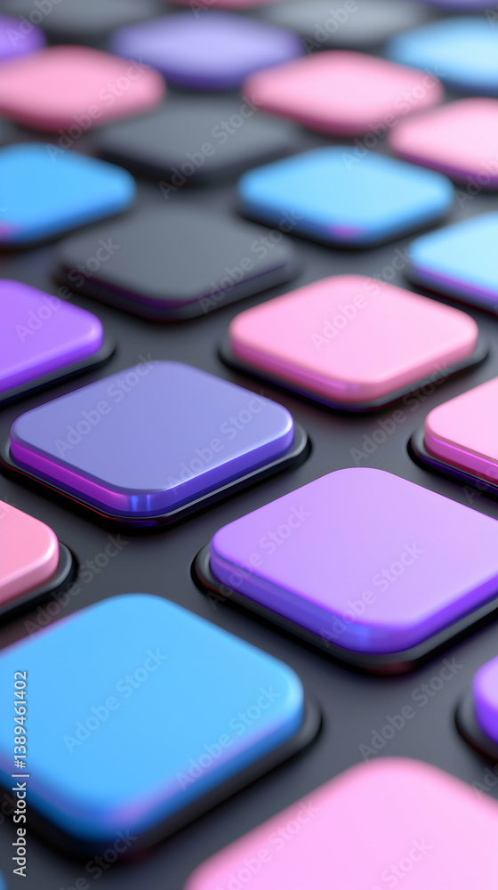 Fototapete colorful square buttons grid pattern
