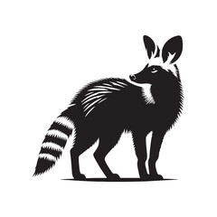 Aardwolf Vector Silhouette - Minimalist Aardwolf Design - Aardwolf Illustration.