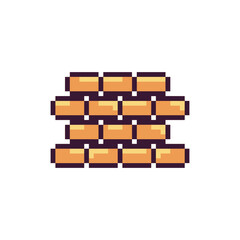 bricks wall block pixel art