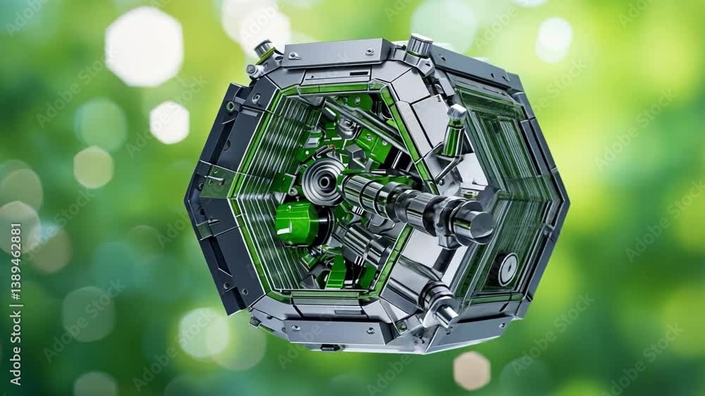 Poster futuristic mechanical marvel: an intricately engineered mechanical device, showcasing cutting-edge t