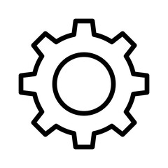 Gear Vector Line Icon Design