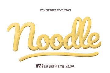 noodle editable text effect	
