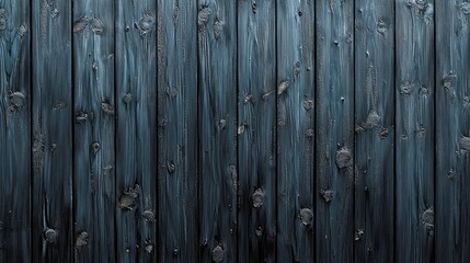 Fototapeta premium Dark Blue Rustic Wooden Texture: Background of Vertical Wood Planks, Weathered and Aged Timber for Design