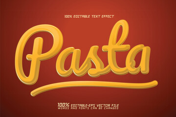 Fototapeta premium pasta editable text effect 