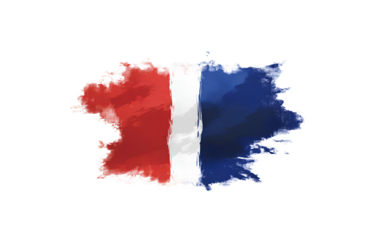 France flag icon button on a transparent background