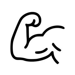 Obraz premium Simple Line Art of a Bicep Muscle