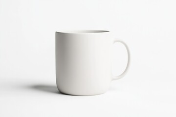 Fototapeta premium Minimalist design showcases smooth white mug against clean backd