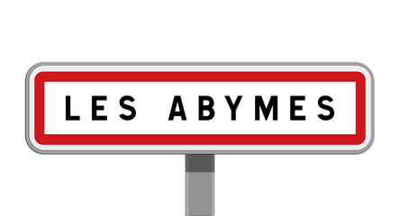 Panneau sur poteau des Abymes, Guadeloupe, Outre-mer