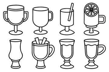 Hot Toddy Line Art Creative Design for Illustration and Artwork 
