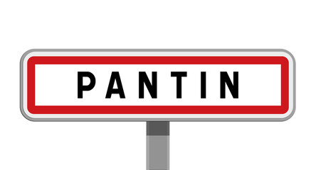 Panneau sur poteau de Pantin, Seine-Saint-Denis, Île-de-France