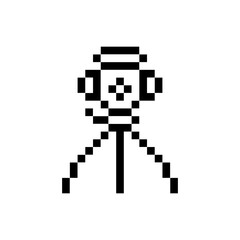 surveyor tool tripod pixel art