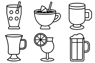 Hot Toddy Line Art Detailed Sketch for Creative Artwork Designs  