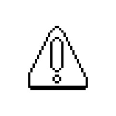Obraz premium symbol warning sign pixel art