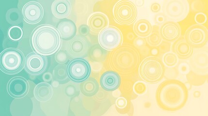 Abstract background with teal and yellow circles.