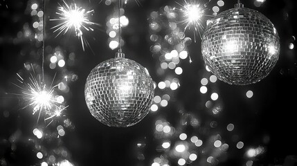 Disco Ball and Sparklers: A Dazzling New Year's Eve Celebration