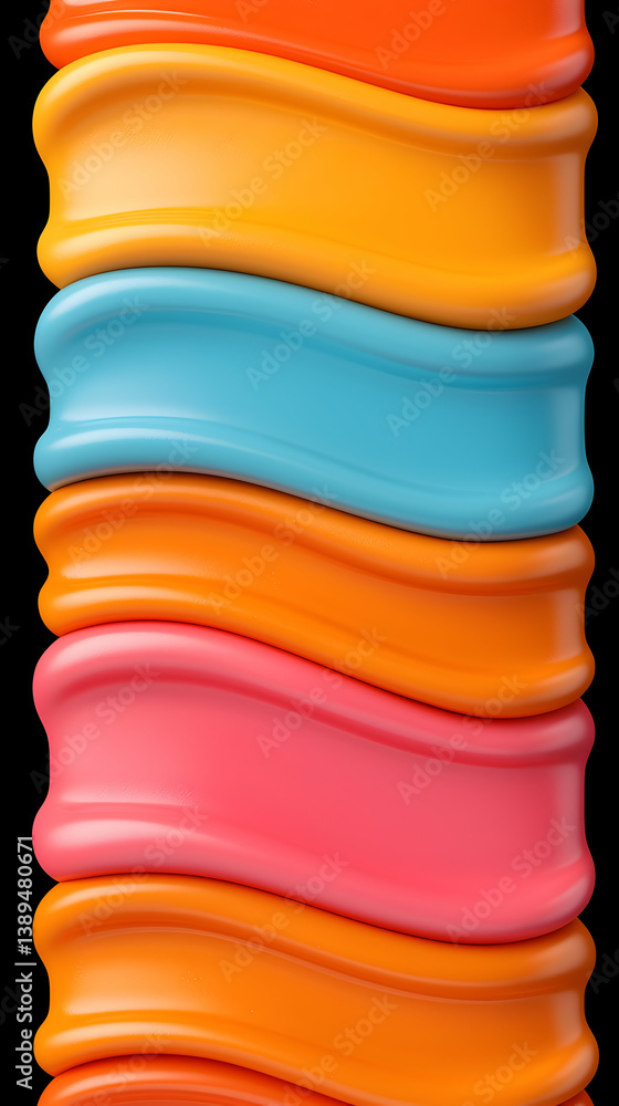 Poster abstract colorful wavy background pattern
