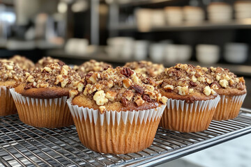 Delightful classic morning glory muffins adorned with banana slices