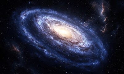 Obraz premium Spiral Galaxy, cosmic dust, star formation, space background, astronomy