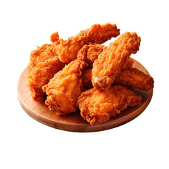 Fried Chicken Wings on a Plate