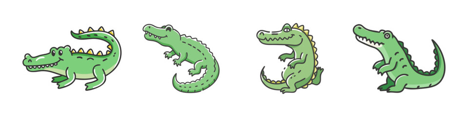 crocodile icon, crocodile vector illustration-simple illustration of crocodile, perfect for crocodile logos and icons