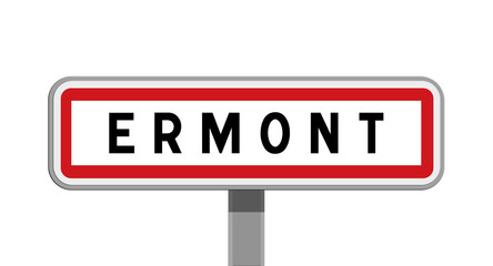 Panneau sur poteau d'Ermont, Val-d'Oise, Île-de-France