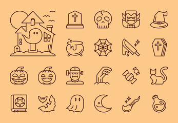 Editable stroke icon set with a kitchen theme, perfect for culinary projects and kitchen-related designs. These customizable icons feature kitchen utensils, appliances, ingredients, and more.