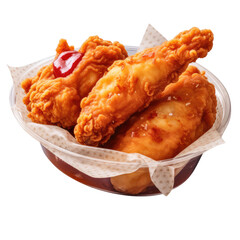 fried chicken wings with sauce