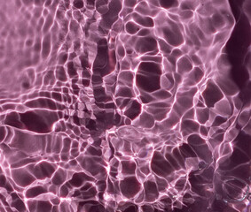 Seamless Water Surface texture with ripples and reflections, wave clean transparent water in pink and purple abstract background