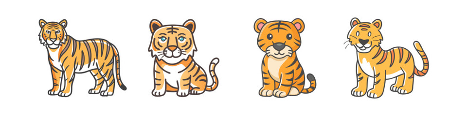 tiger icon, tiger vector illustration-simple illustration of tiger, perfect for tiger logos and icons