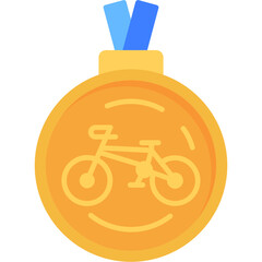 Bike Race Medal Icon