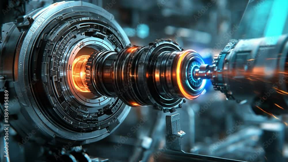 Poster technological marvel: this image showcases the intricacies of cutting-edge engineering with a focus 