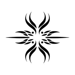 Abstract Black & Gray Floral Design on Gradient Background