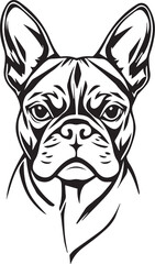 Obraz premium French bulldog. Hand drawn vector illustration 