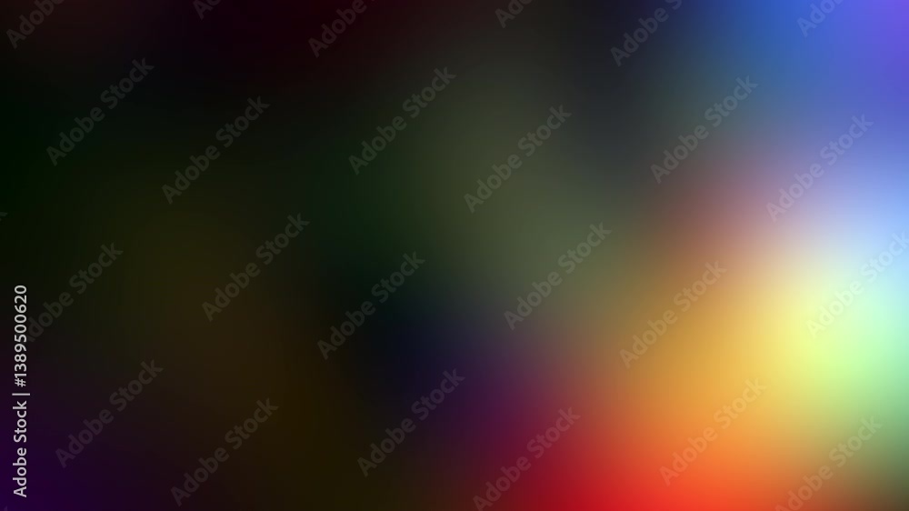 Canvas Prints loop colorful light leaks animation on black abstract background. abstract flare leak burst overlays