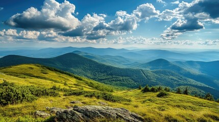 Obraz premium Scenic mountain landscape with wide views