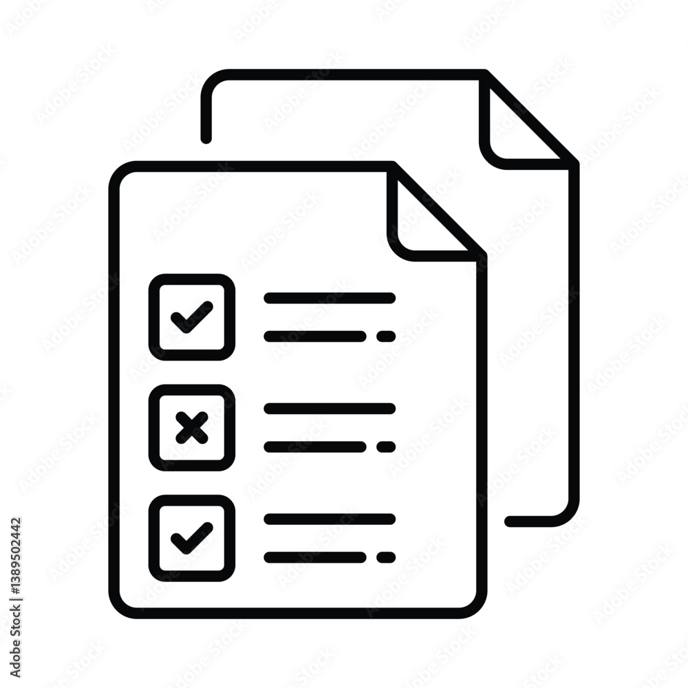 Poster voting form vector outline eps 10 file