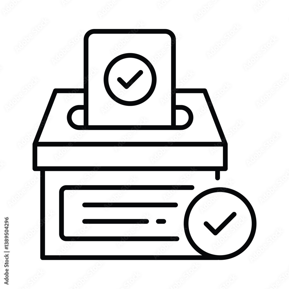 Poster checkbox vector outline eps 10 file