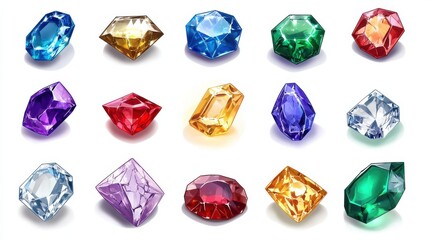 A vibrant stock image featuring an assortment of colorful gemstones. The image conveys a sense of luxury, beauty, and the allure of precious stones,