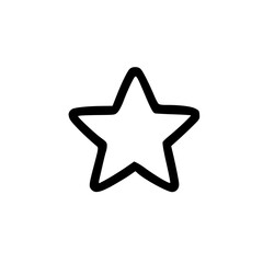 Obraz premium Simple Star Outline Illustration