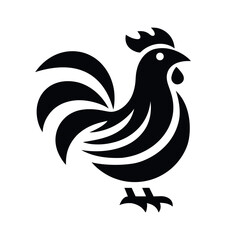 Simple chicken designs, vector logo, chicken logo vector