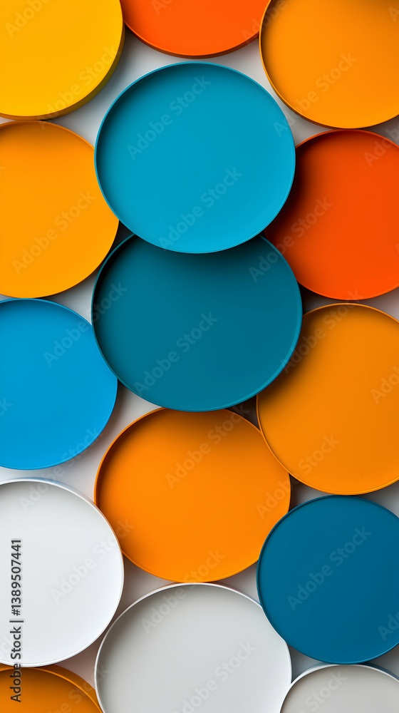 Poster abstract colorful circles pattern background