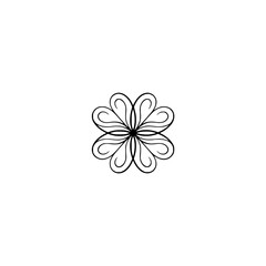 Elegant Black and White Floral Vector Design, Minimalist Aesthetic